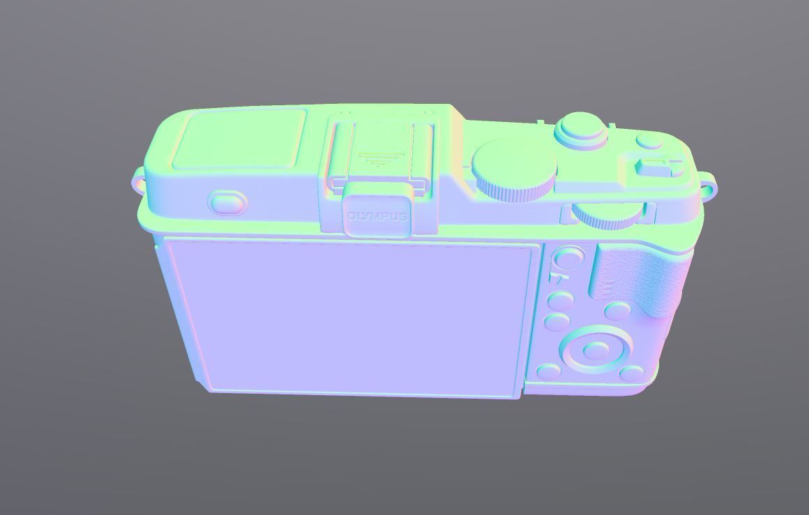 Olympus E P5 16 1MP Compact System Camera Low-poly 3D model_9