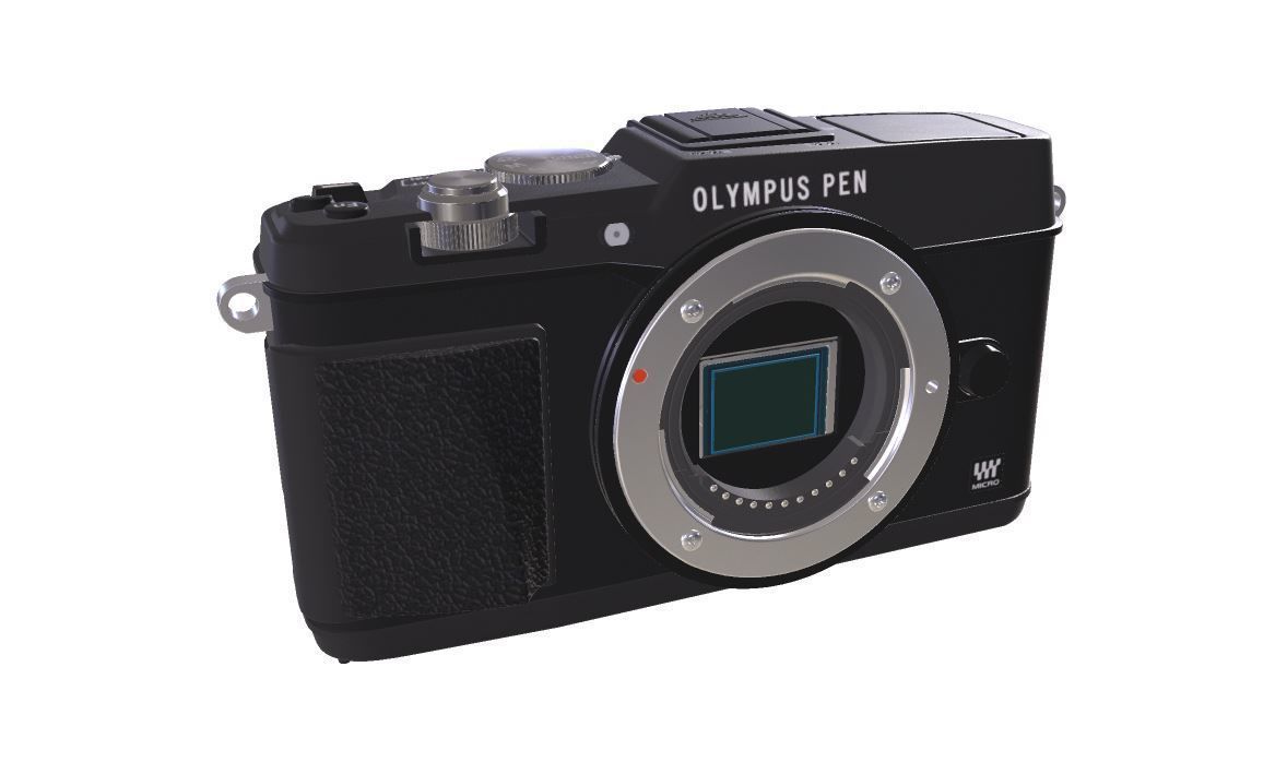 Olympus E P5 16 1MP Compact System Camera Low-poly 3D model_5