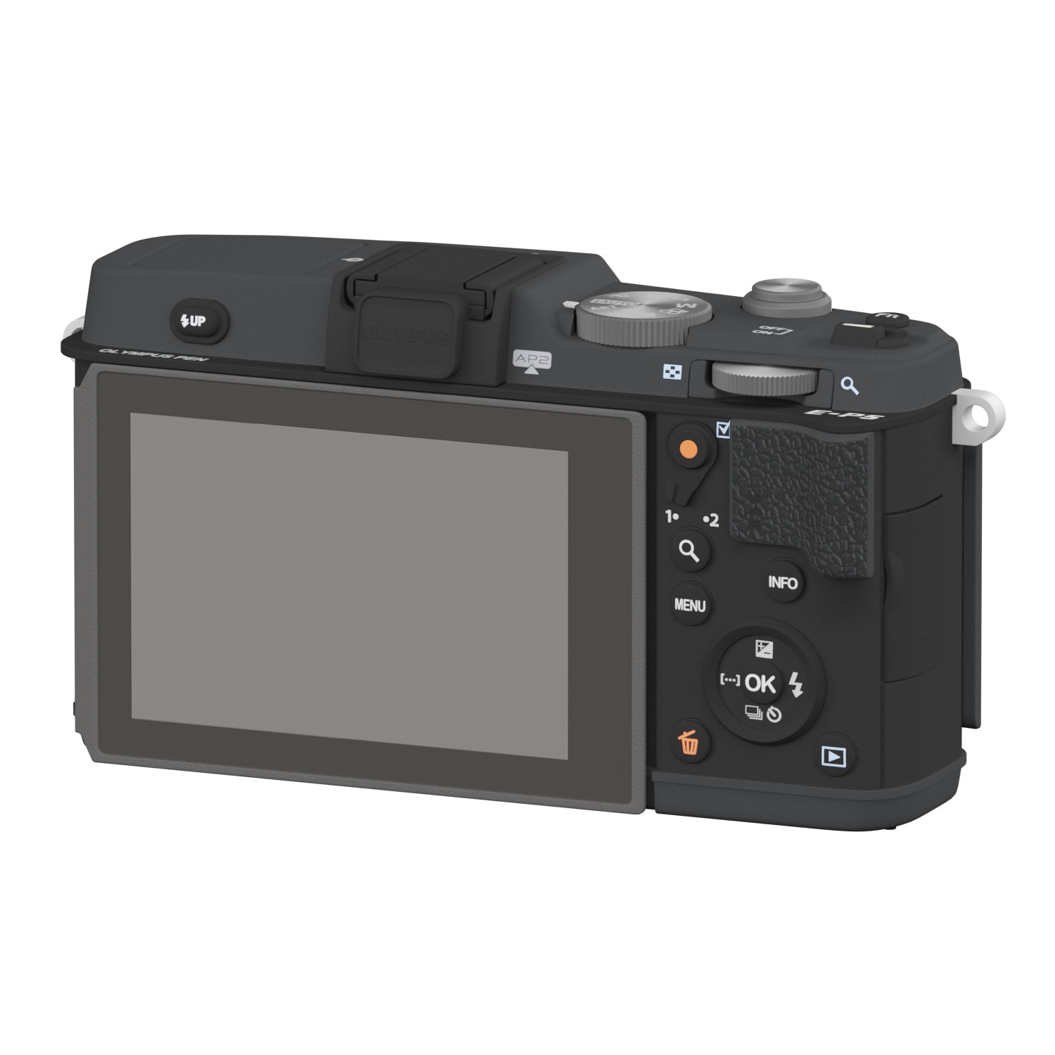 Olympus E P5 16 1MP Compact System Camera Low-poly 3D model_3