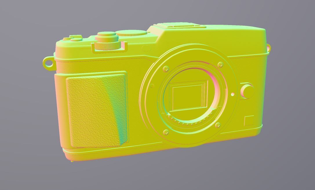 Olympus E P5 16 1MP Compact System Camera Low-poly 3D model_11