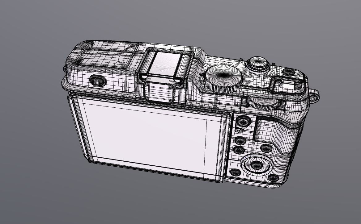 Olympus E P5 16 1MP Compact System Camera Low-poly 3D model_14