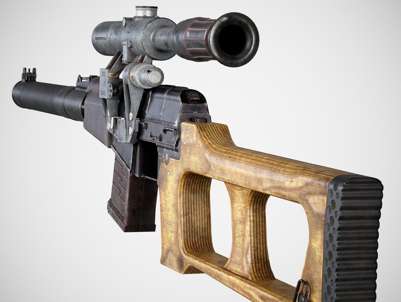 VSS Vintorez Gameready Low-poly 3D model_4