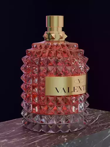 Valentino perfime red 3D model product for Advertising