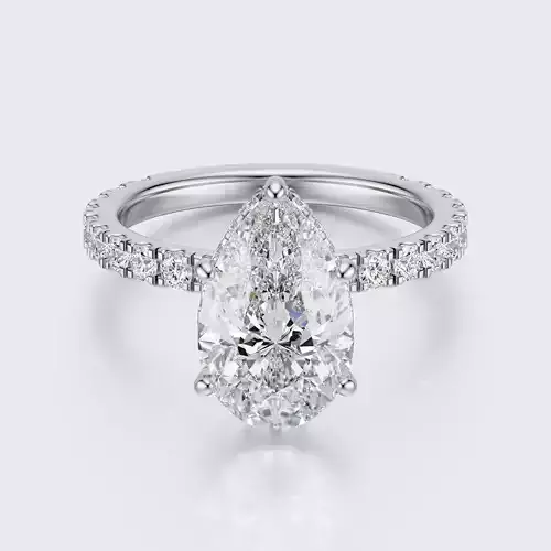 Pear cut engagement ring