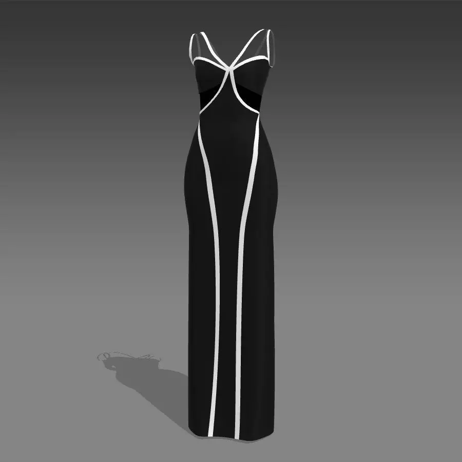 black and white color block formal dress Retro Stage Colorblock Sleeveless Shift Mini Dress Black & White