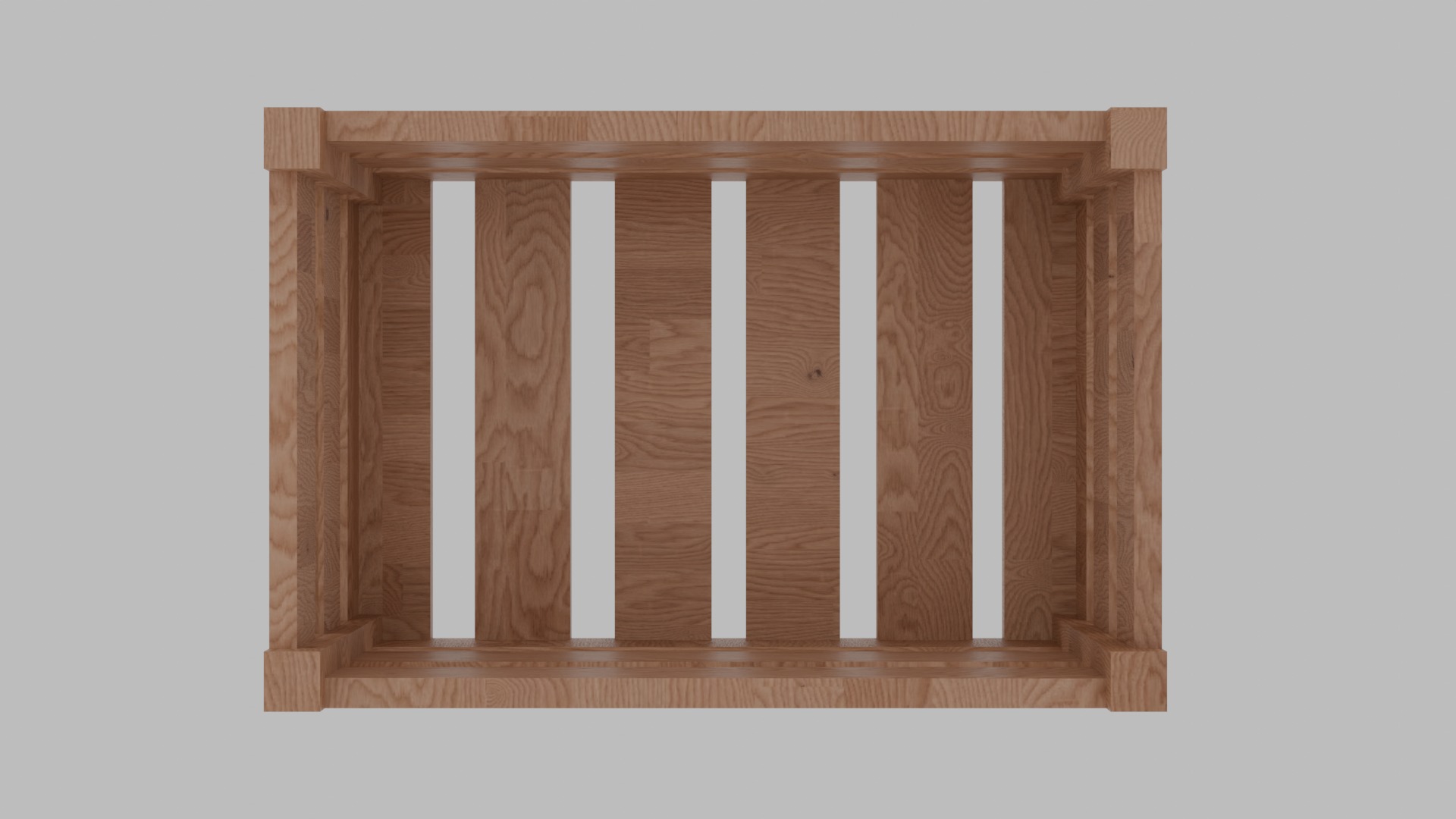 wooden box  Low-poly 3D model_5