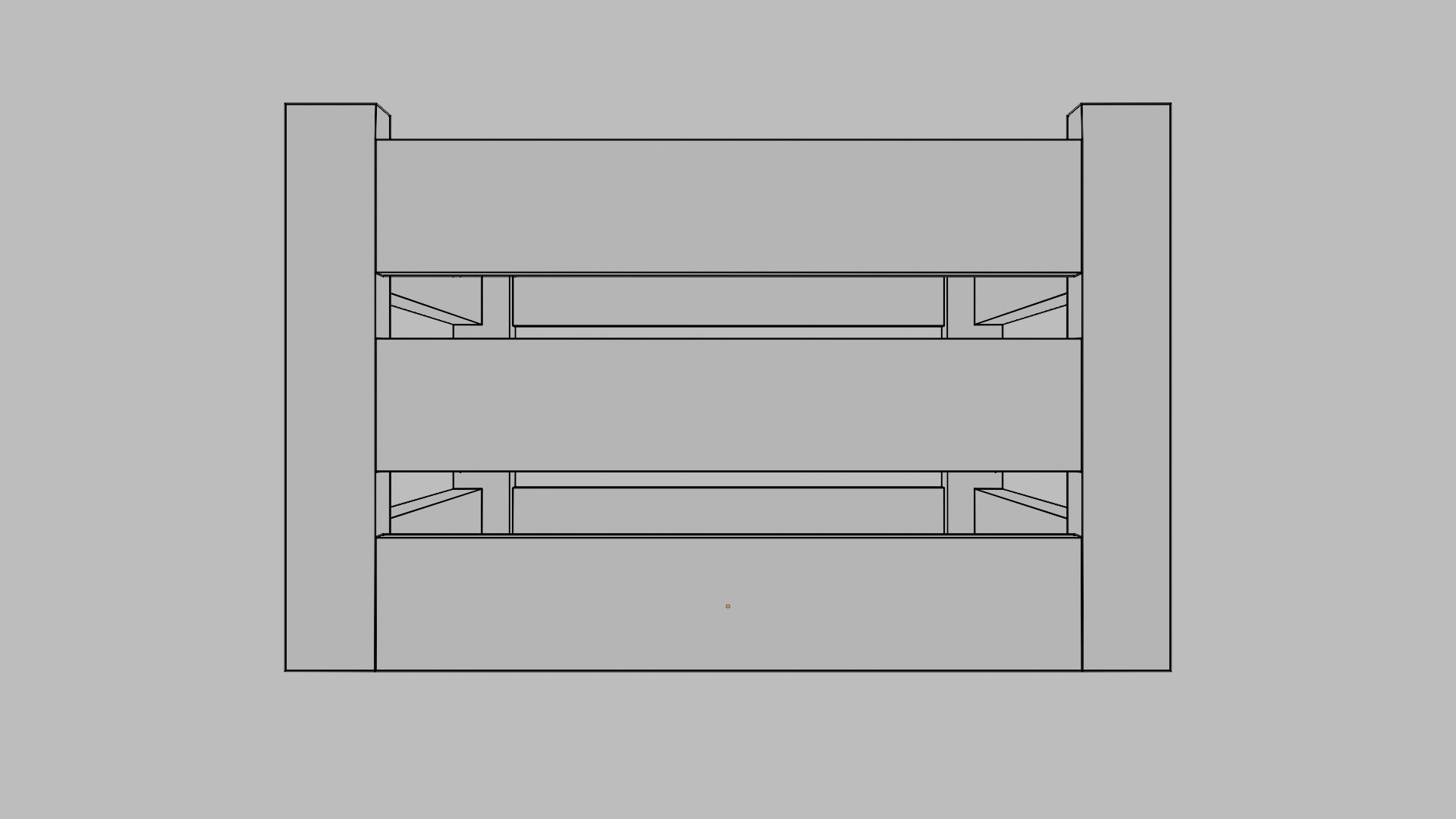 wooden box  Low-poly 3D model_7