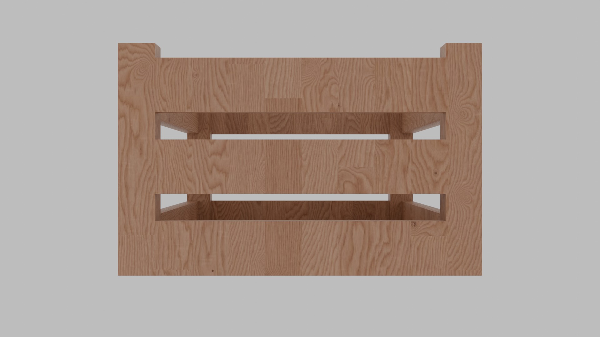 wooden box  Low-poly 3D model_4