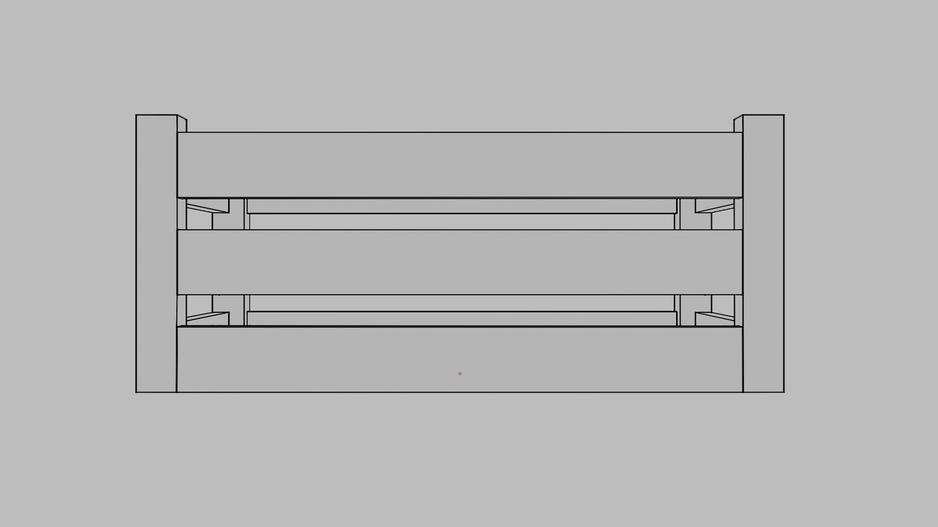 wooden box  Low-poly 3D model_8