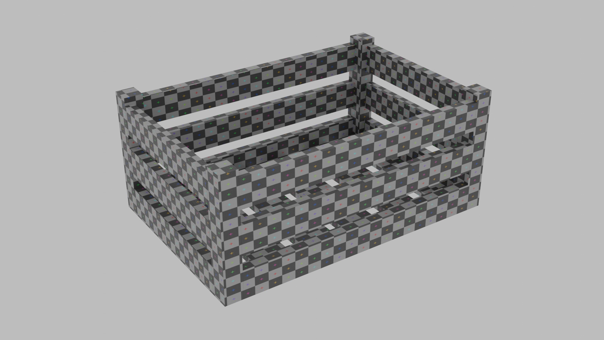 wooden box  Low-poly 3D model_10