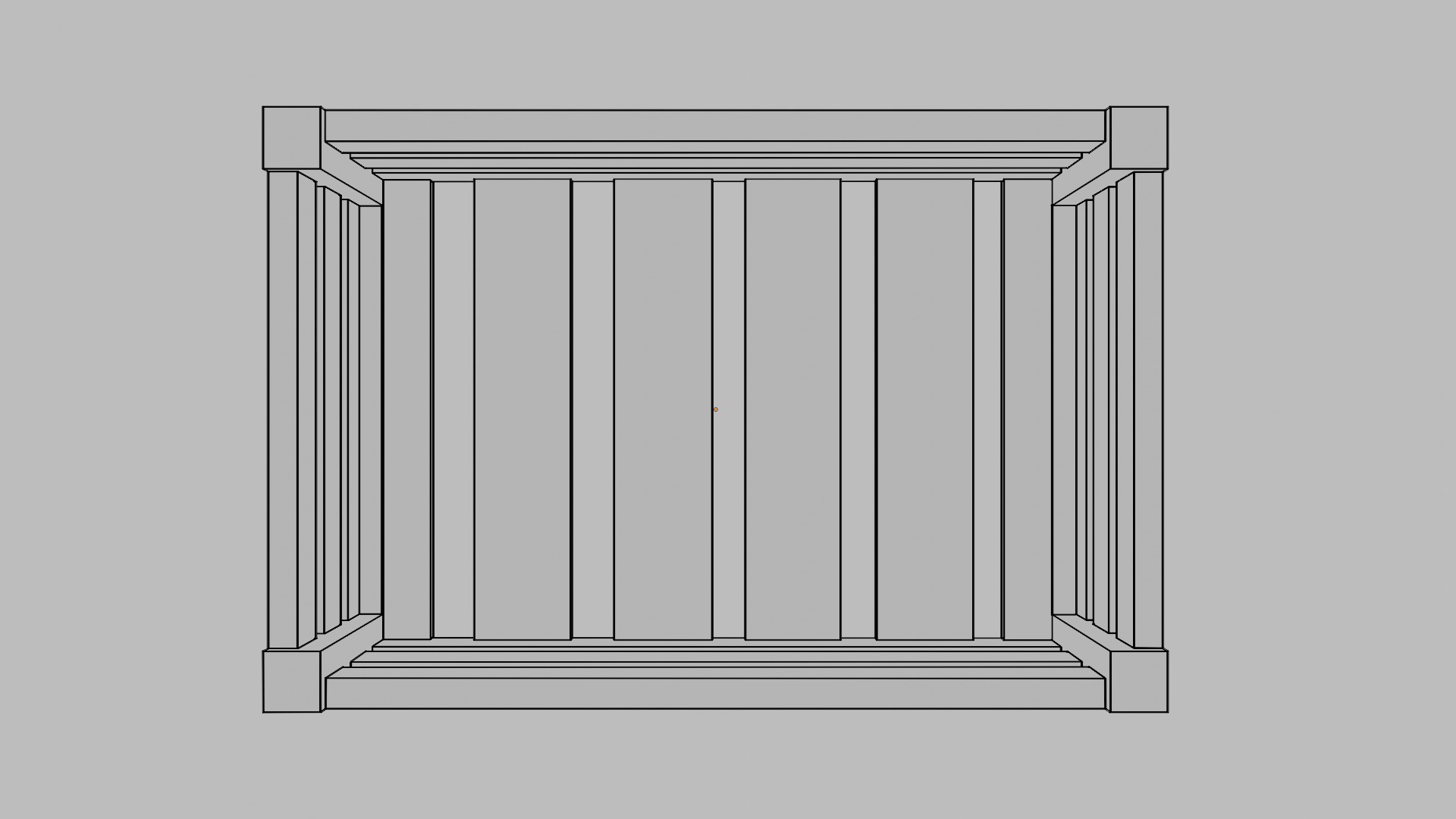 wooden box  Low-poly 3D model_9