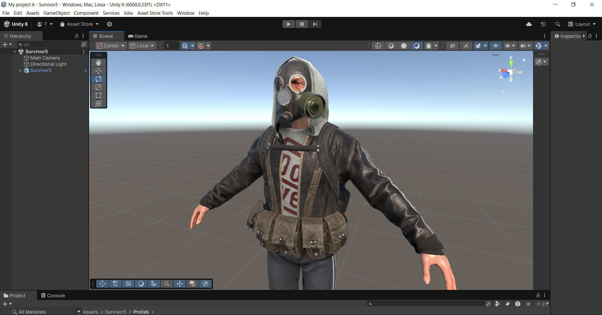 Post apocalyptic survivor 5 Game ready low poly character Low-poly 3D model_26