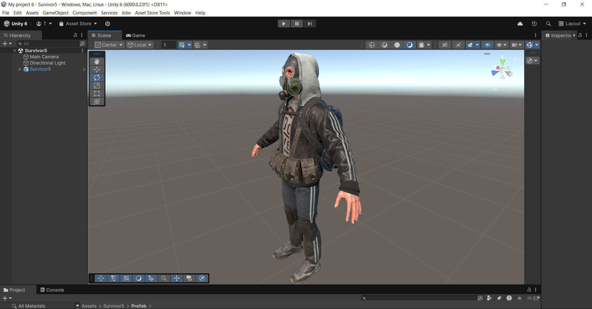 Post apocalyptic survivor 5 Game ready low poly character Low-poly 3D model_30