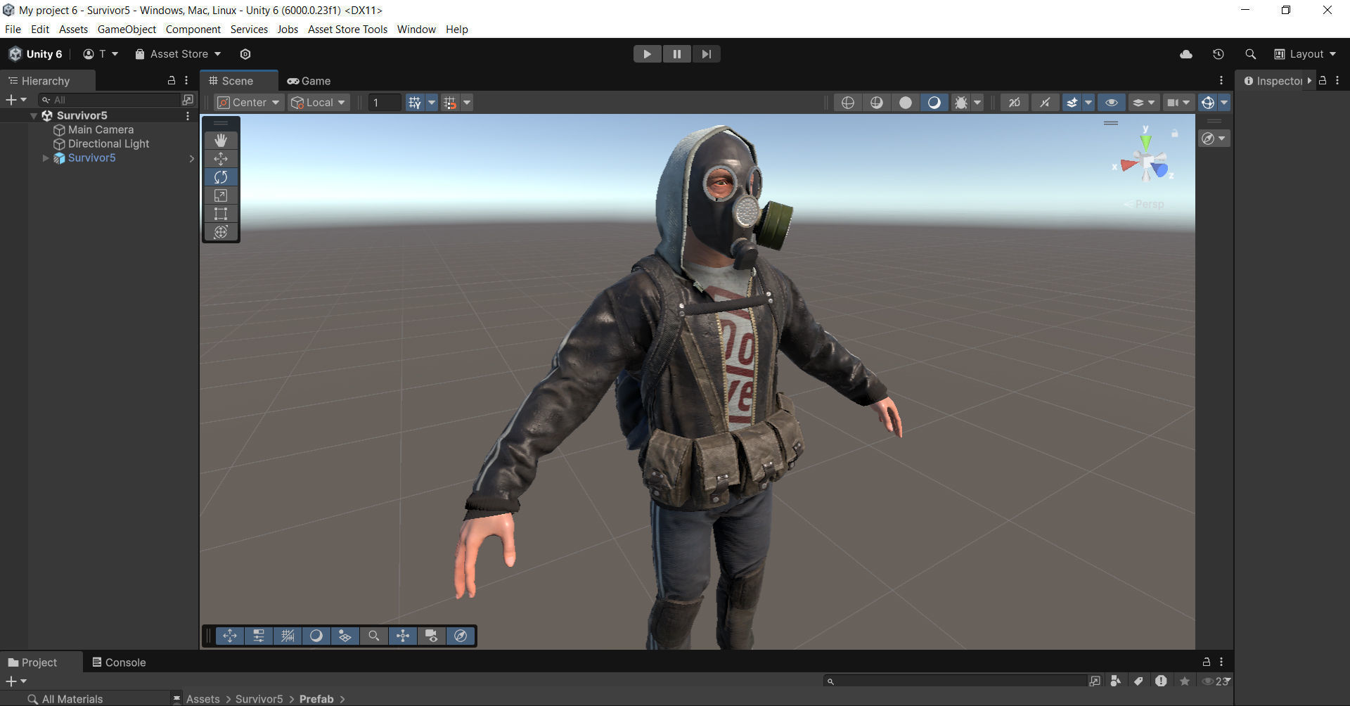Post apocalyptic survivor 5 Game ready low poly character Low-poly 3D model_31