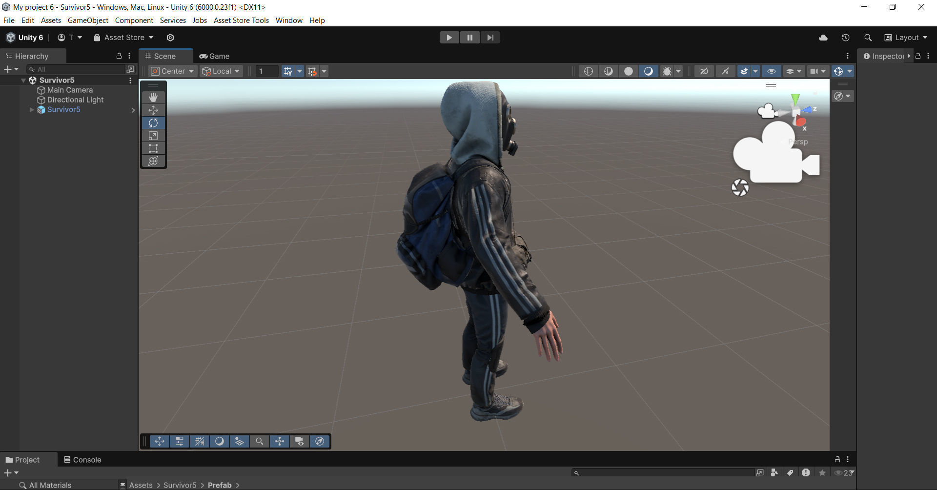Post apocalyptic survivor 5 Game ready low poly character Low-poly 3D model_28