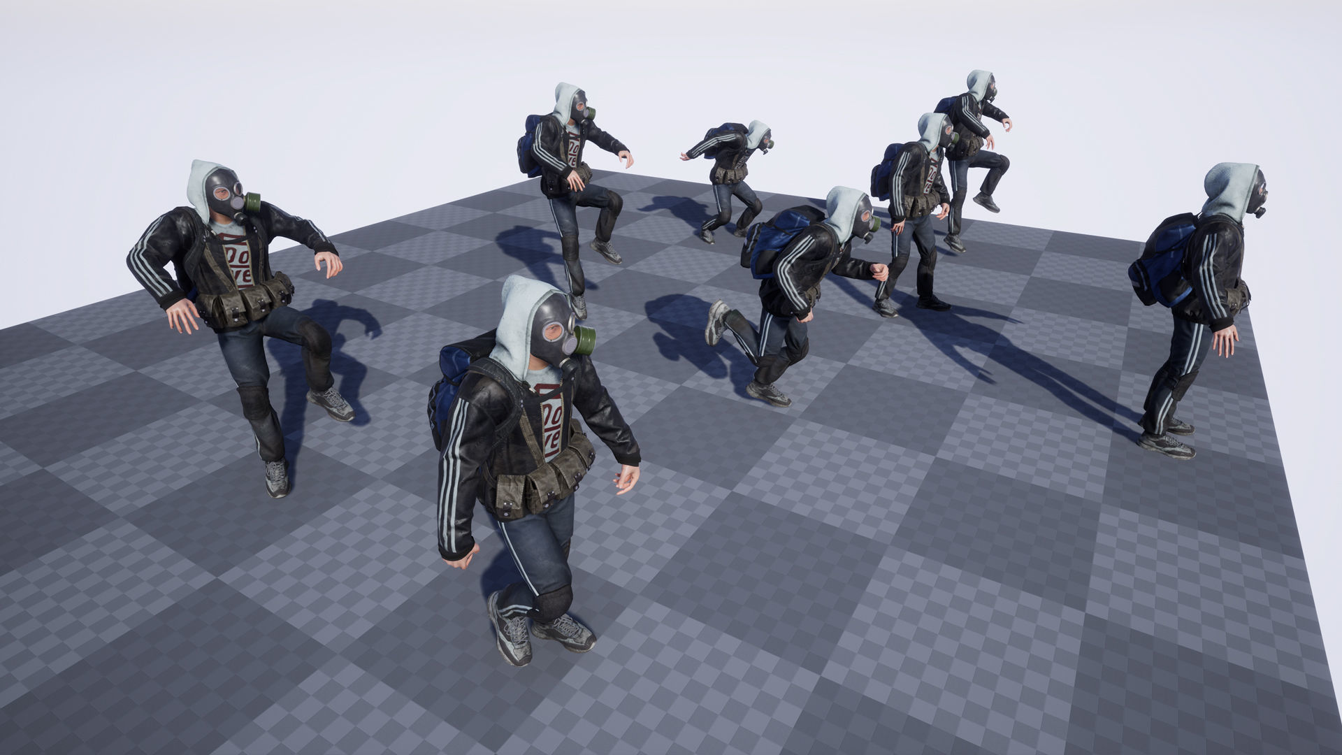 Post apocalyptic survivor 5 Game ready low poly character Low-poly 3D model_18