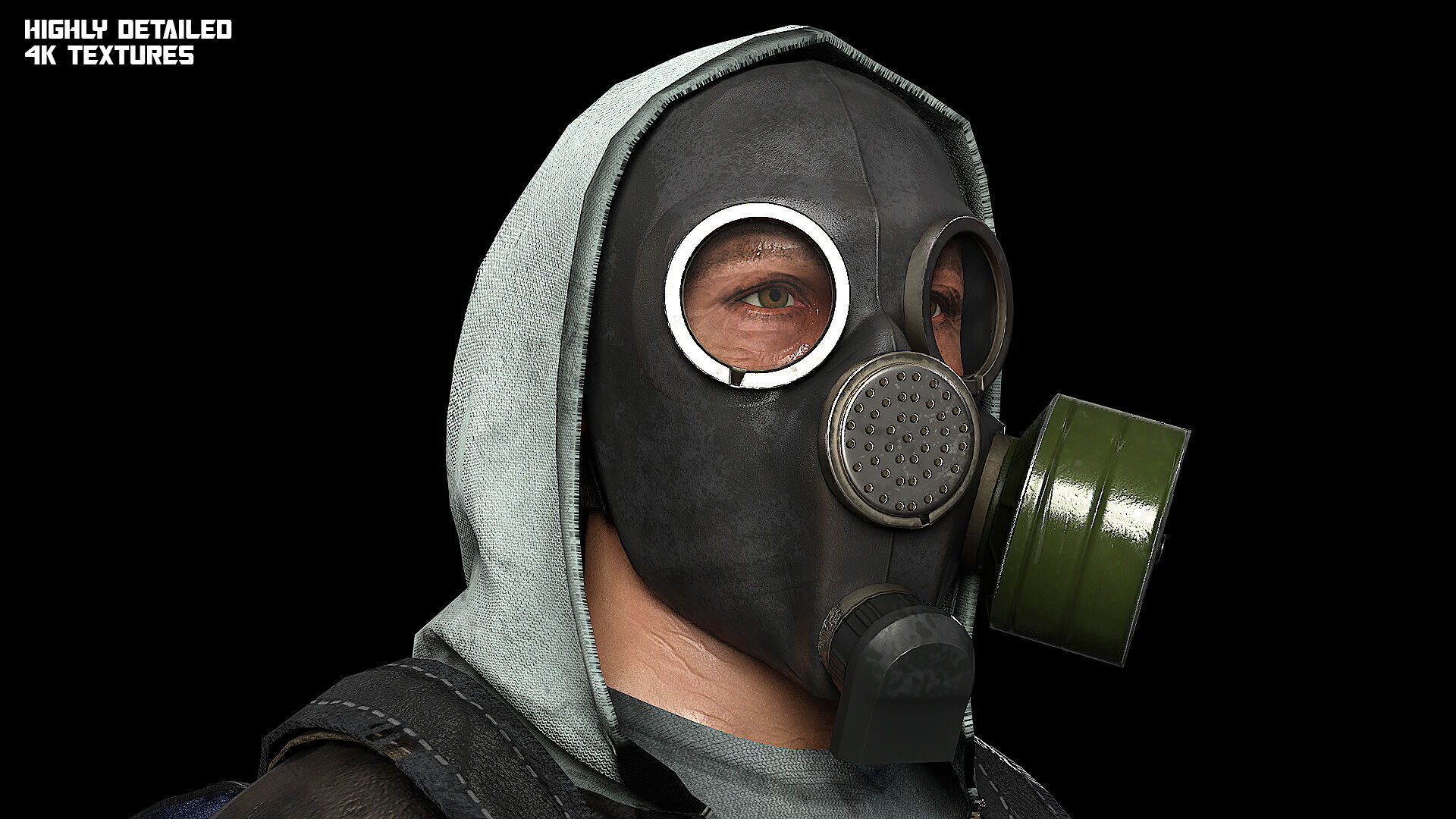 Post apocalyptic survivor 5 Game ready low poly character Low-poly 3D model_7