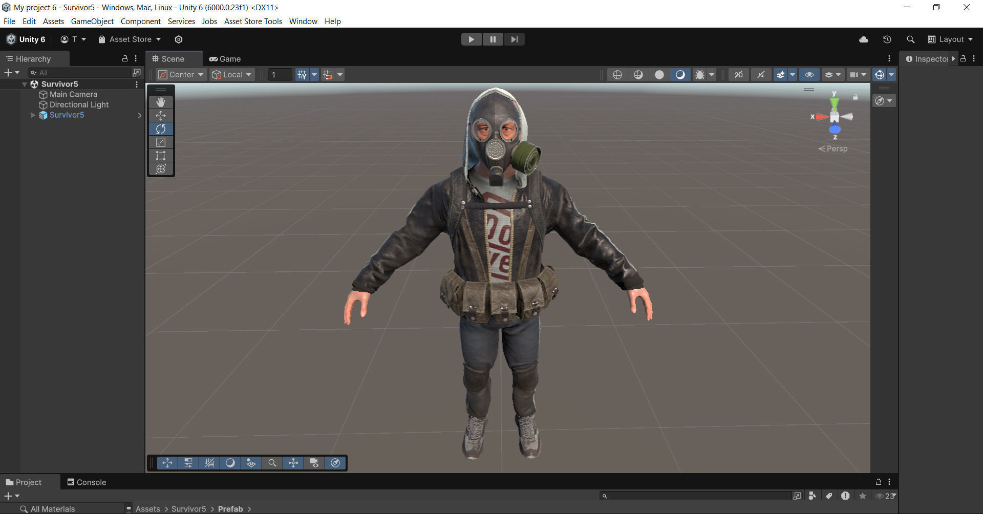Post apocalyptic survivor 5 Game ready low poly character Low-poly 3D model_25