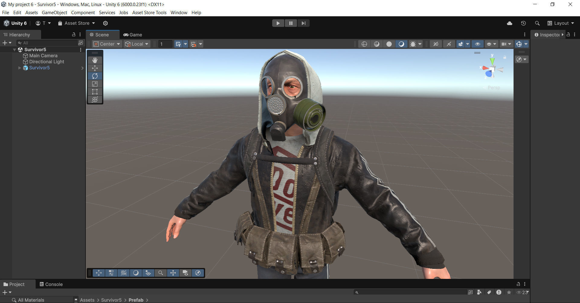Post apocalyptic survivor 5 Game ready low poly character Low-poly 3D model_32