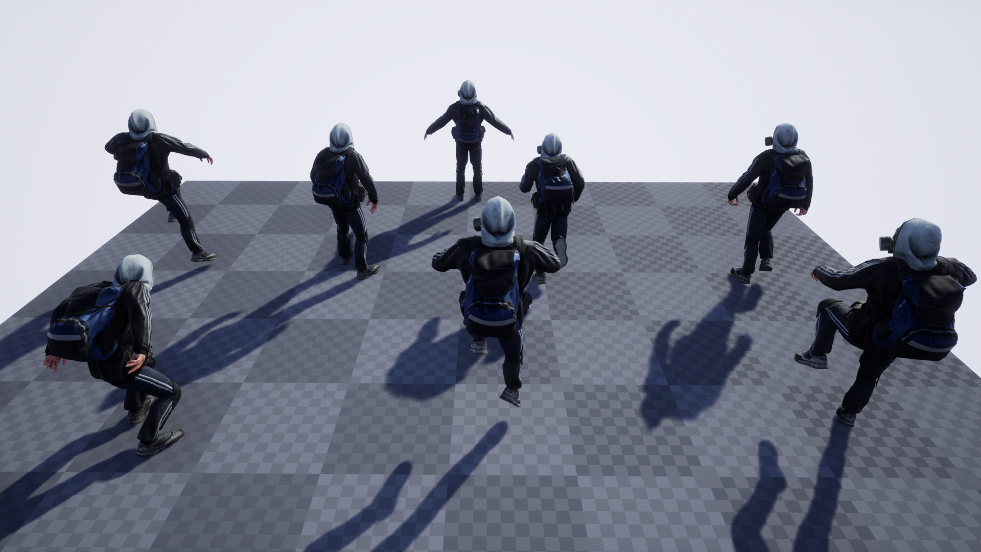 Post apocalyptic survivor 5 Game ready low poly character Low-poly 3D model_23