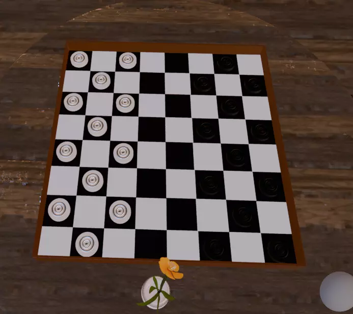 checkers 3D model
