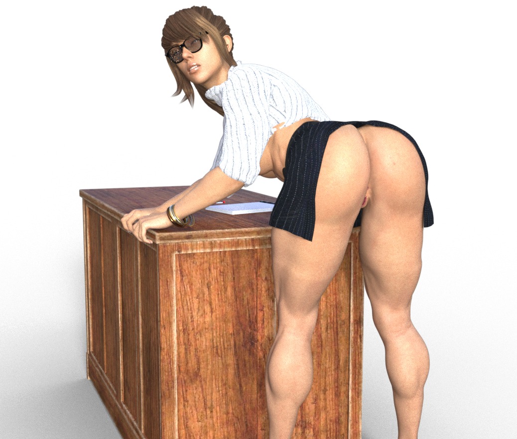  teacher showing lying on desk 3D print model_1