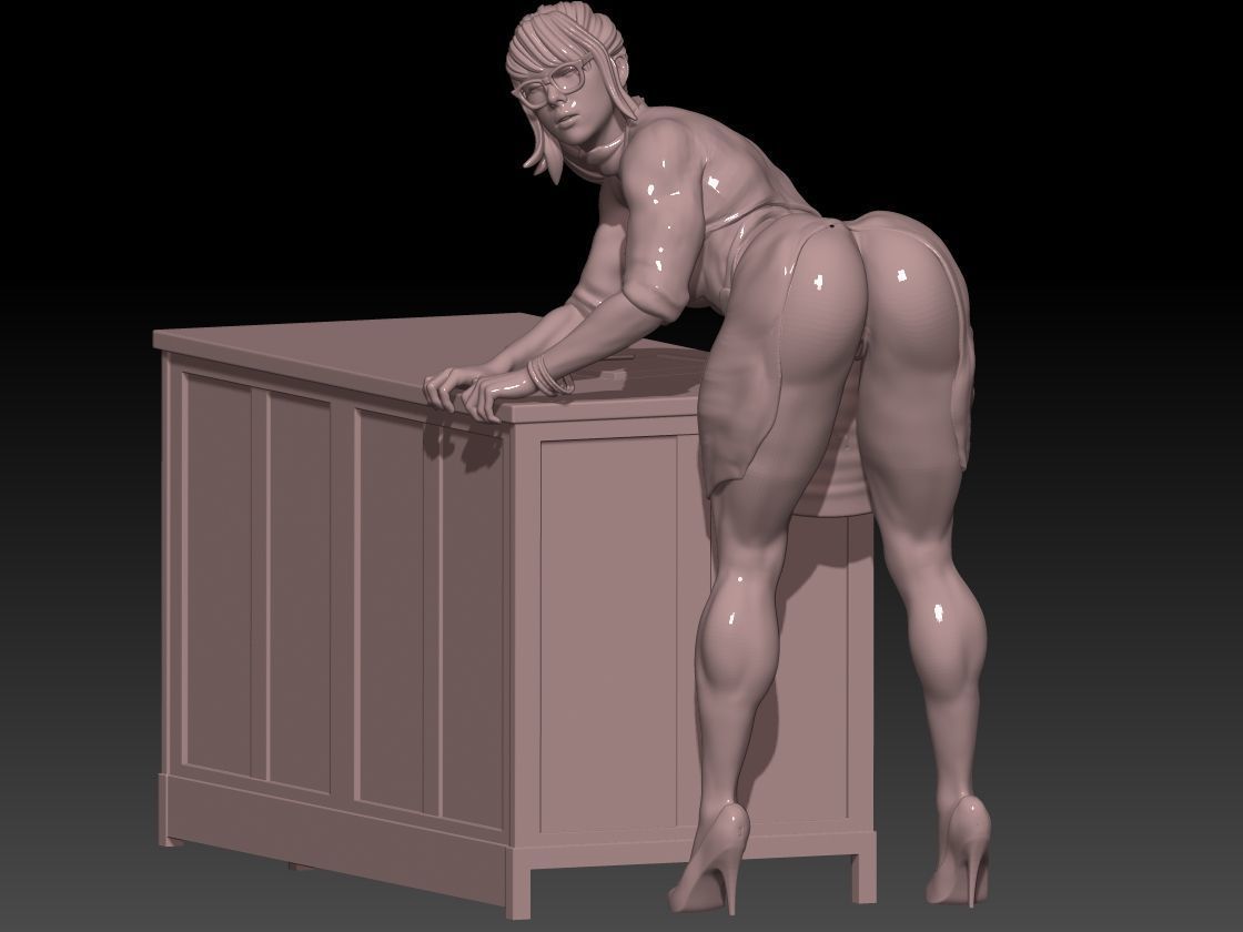  teacher showing lying on desk 3D print model_2