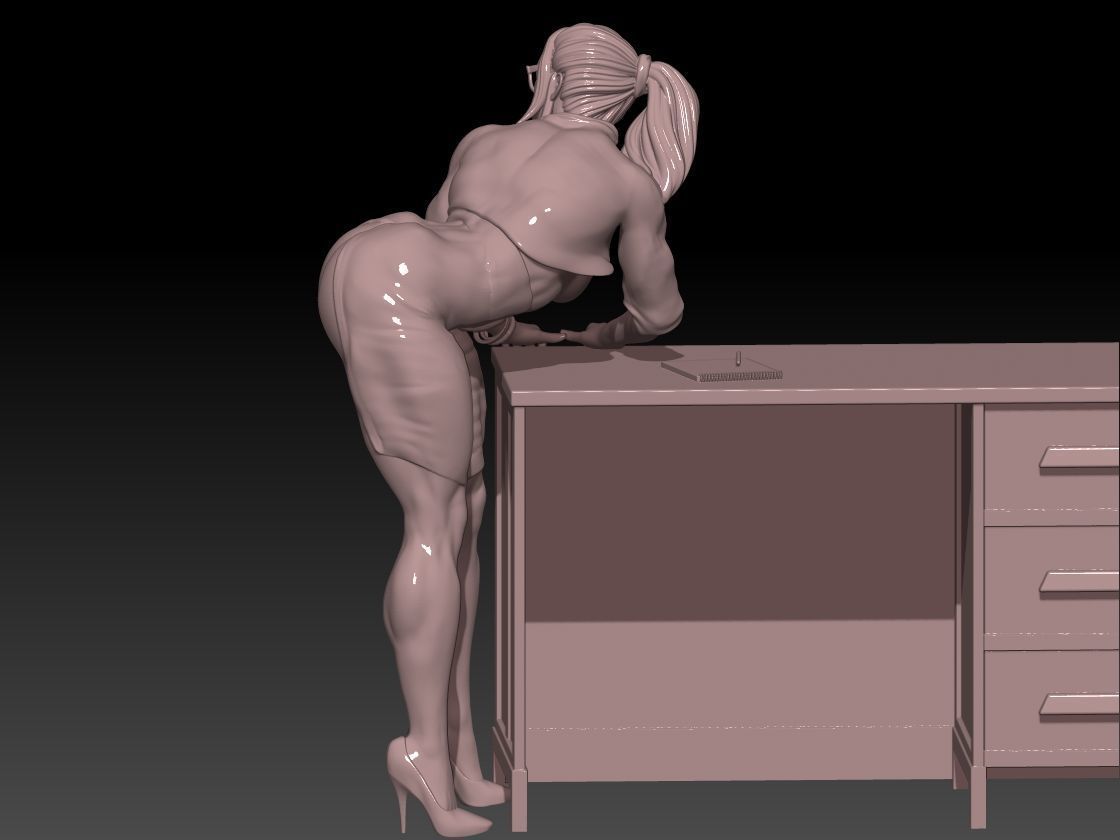  teacher showing lying on desk 3D print model_3