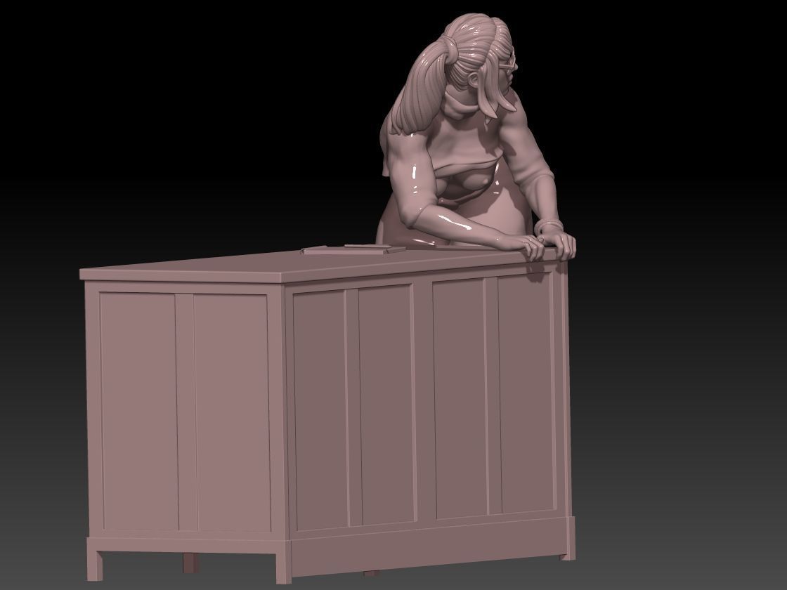  teacher showing lying on desk 3D print model_4