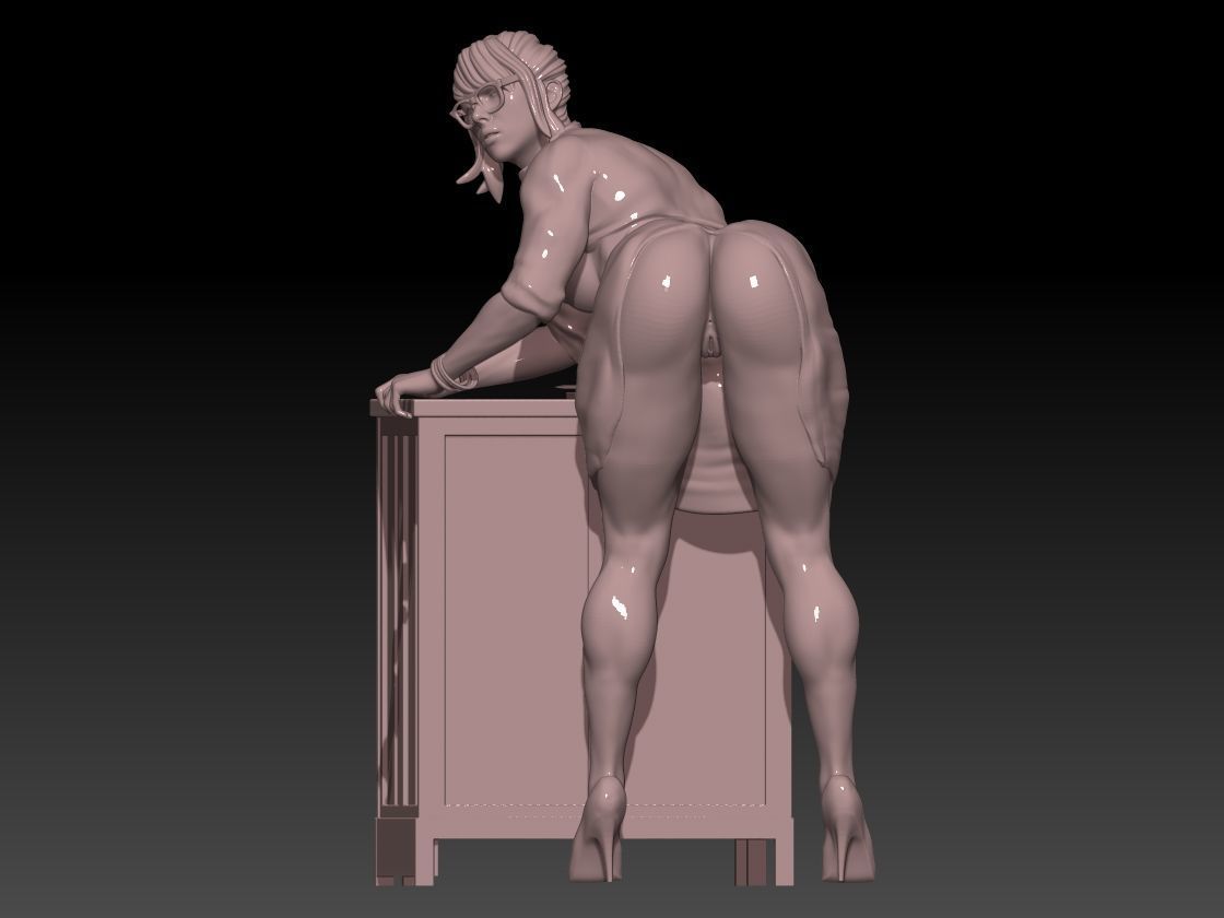  teacher showing lying on desk 3D print model_6