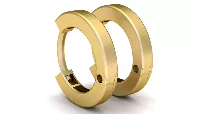 PRECIOUS GOLD EARRING 3D PRINTABLE MODEL