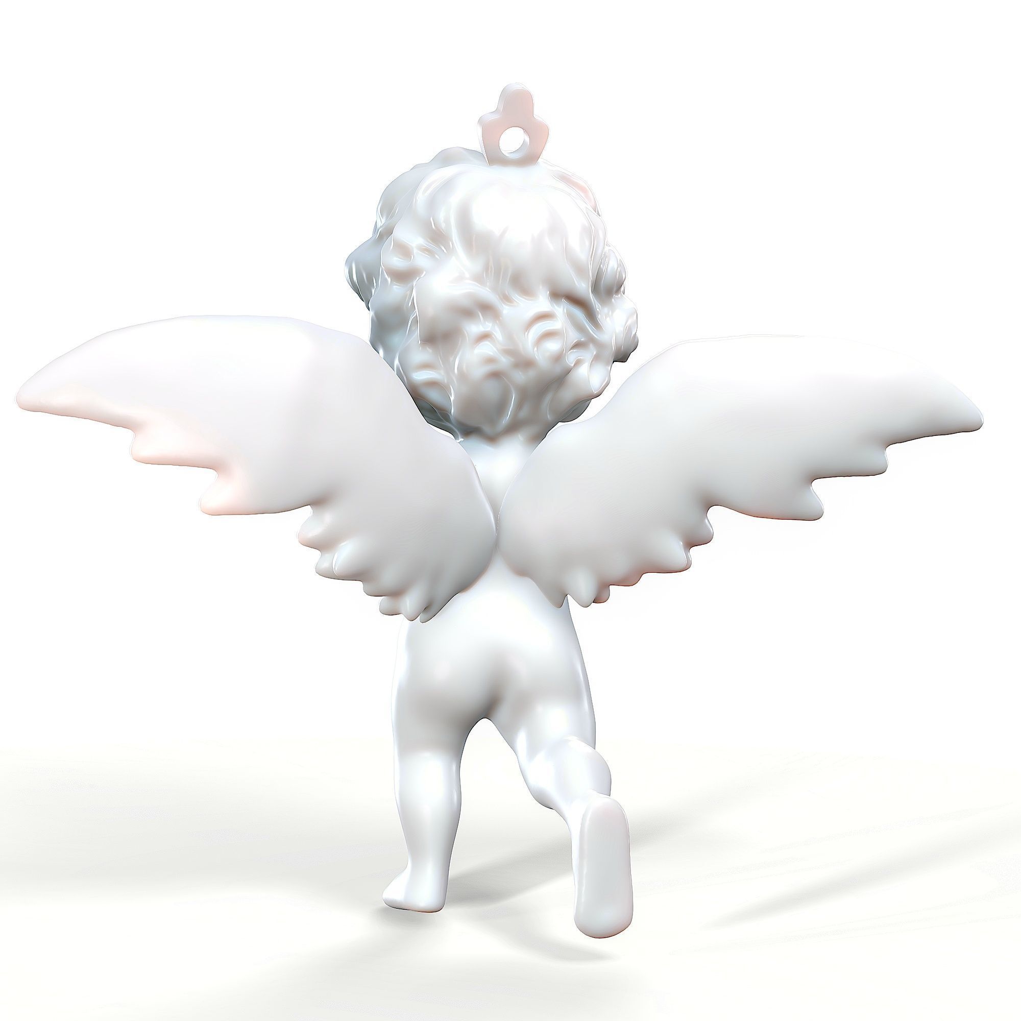 Angel A little angel with a heart 3D print model_4