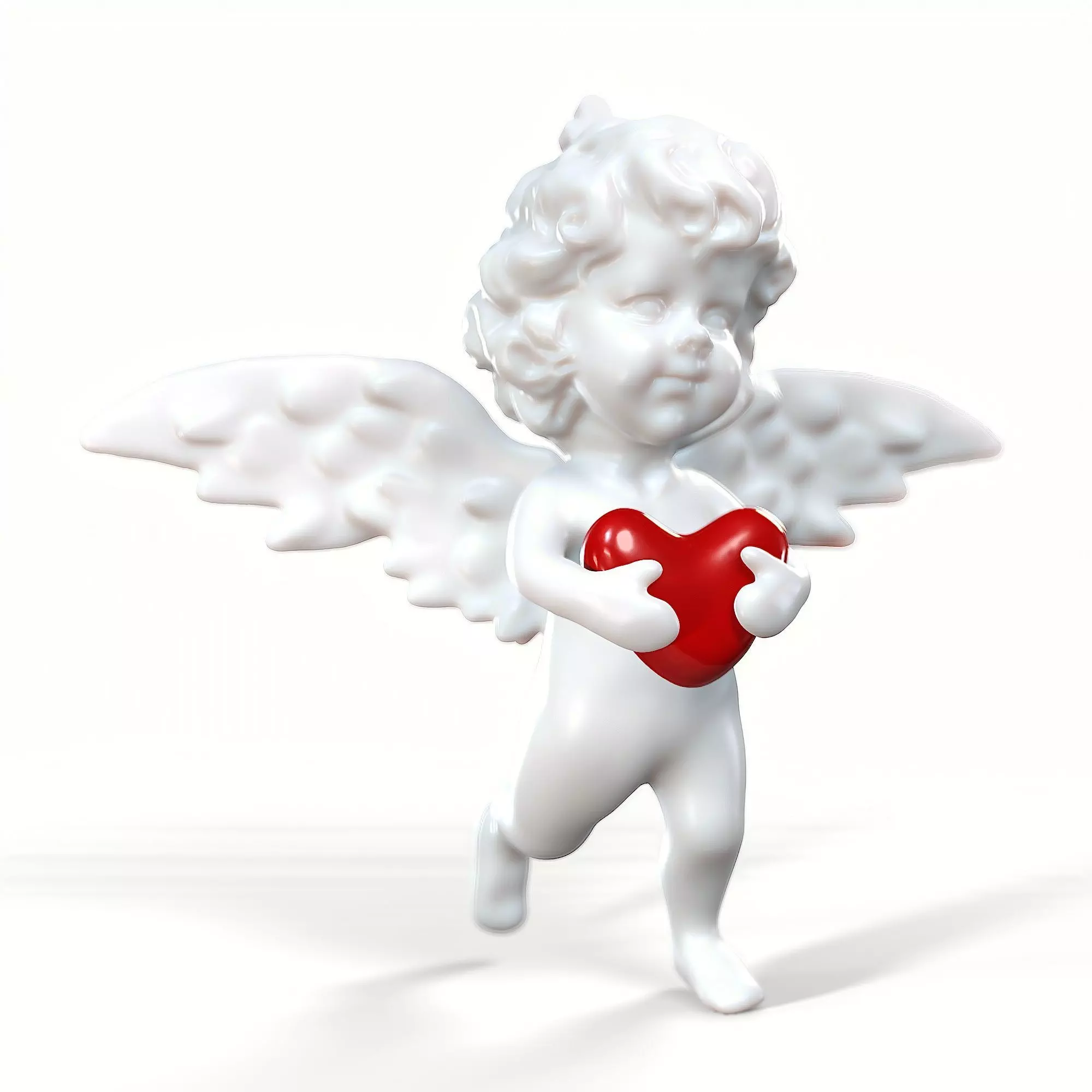 Angel A little angel with a heart 3D print model_0