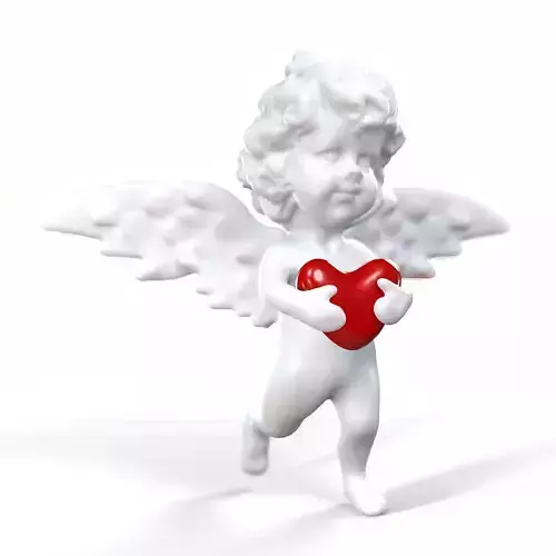 Angel A little angel with a heart 3D print model