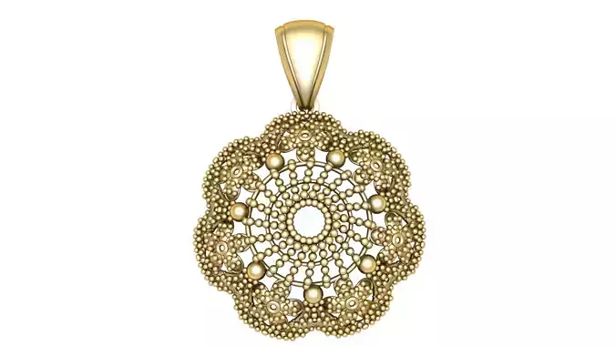 LUXURY FILIGREE PENDANT 3D PRINTABLE MODEL