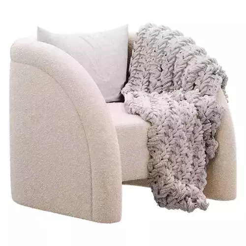  Modern Pearl Armchair Low-poly 3D model
