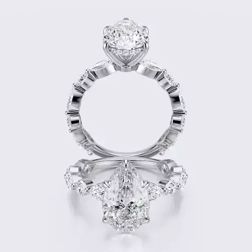 Pear cut engagement ring