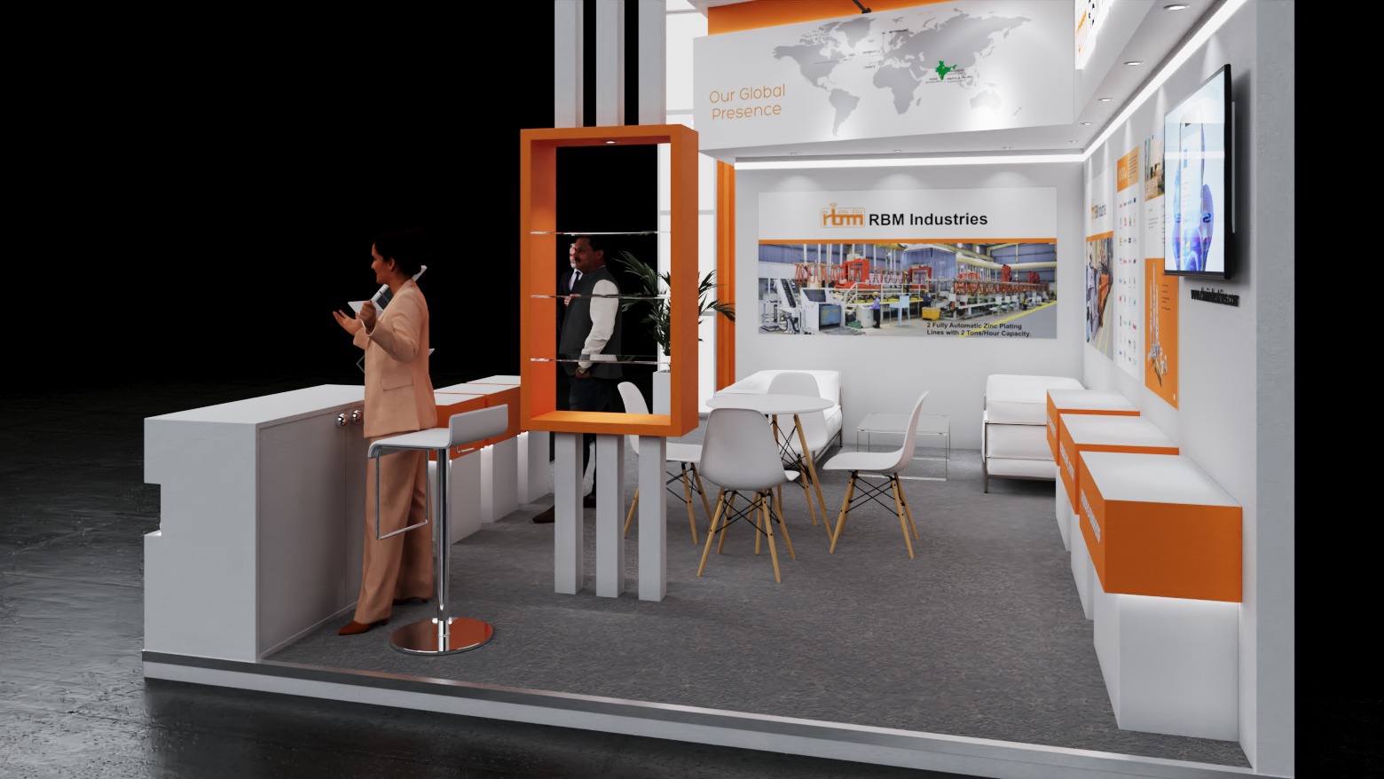 Exhibition Stand 7x4 2Sides D1V1 3D model_5