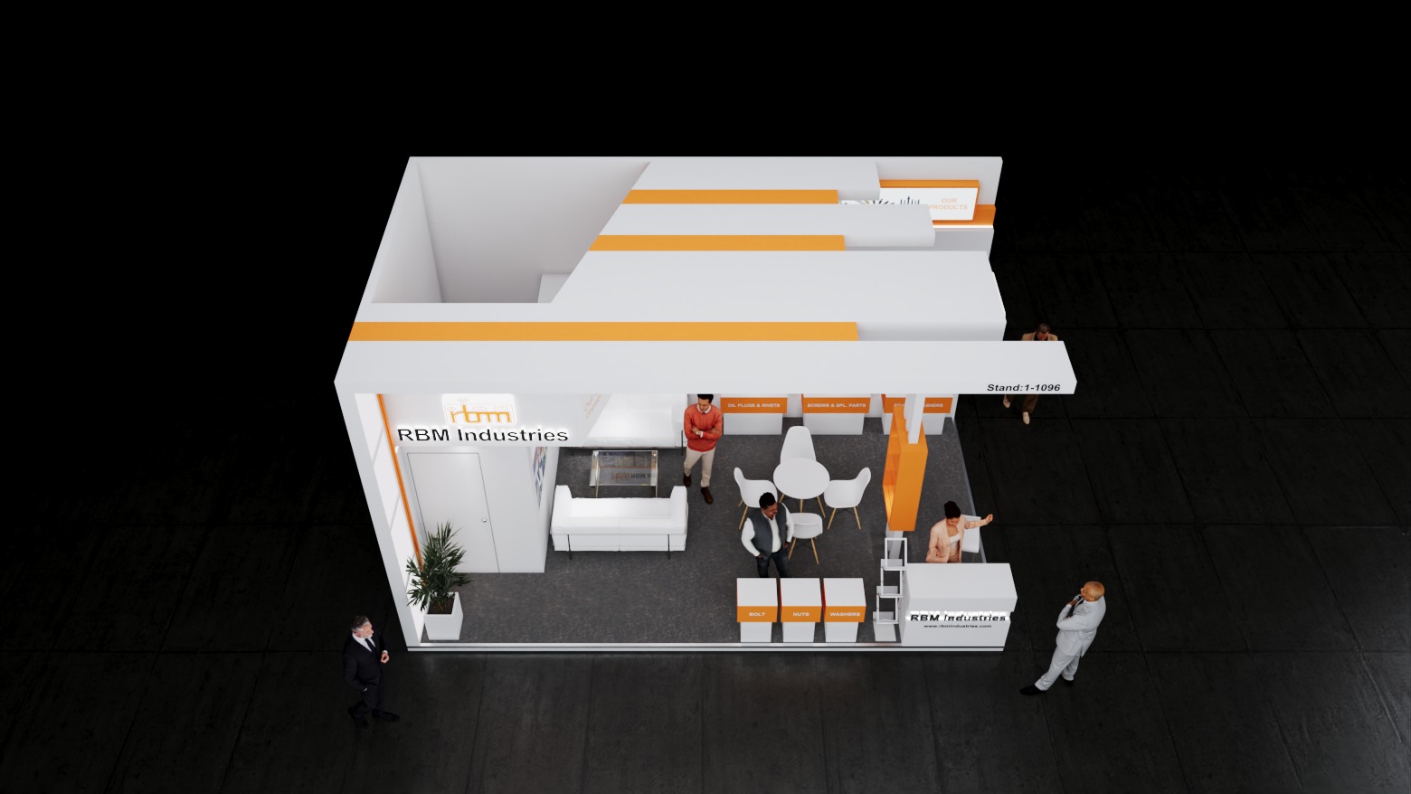 Exhibition Stand 7x4 2Sides D1V1 3D model_6