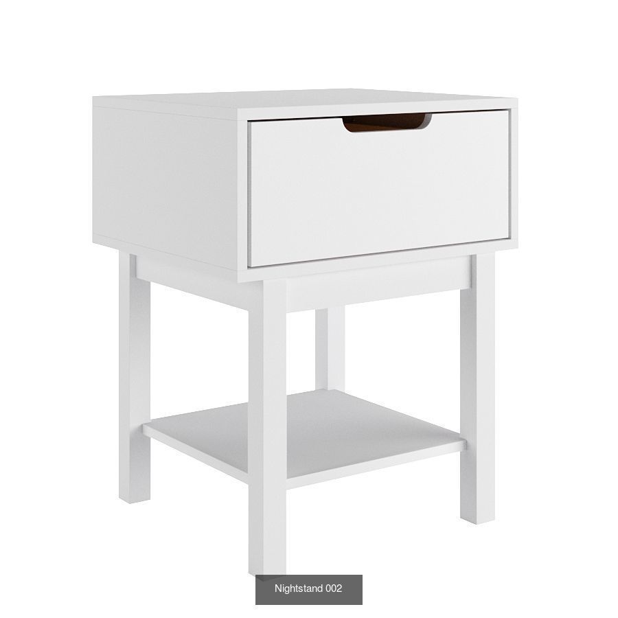 Scandinavian Nightstands 3D Model Collection_4
