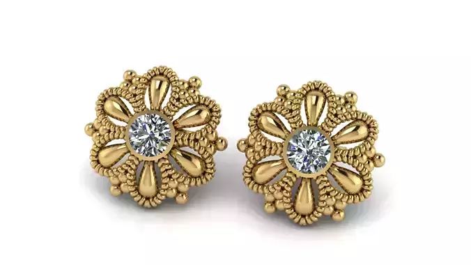 HIBISCUS EARRING 3D PRINTABLE MODEL 3D print model