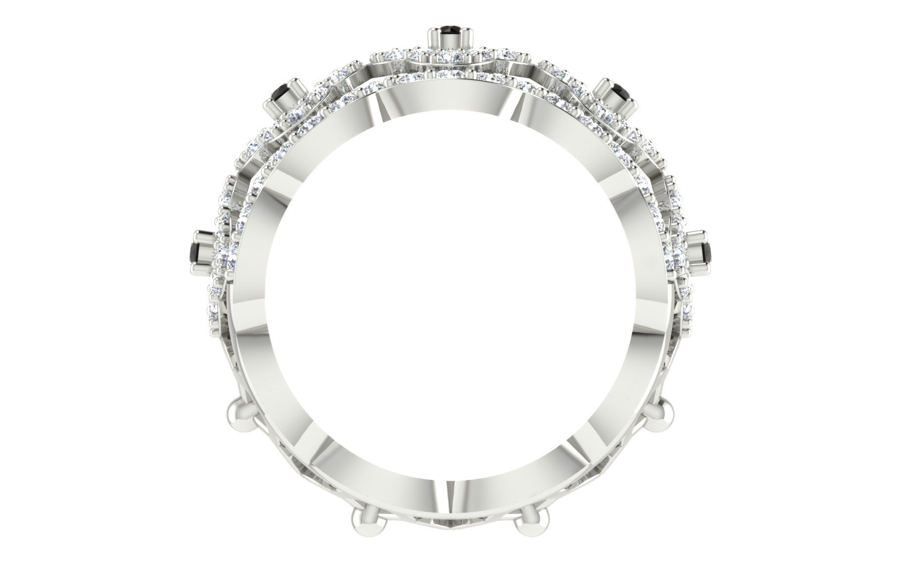 Women Ring Render 3dm STL OBJ FBX Details 3D print model_2