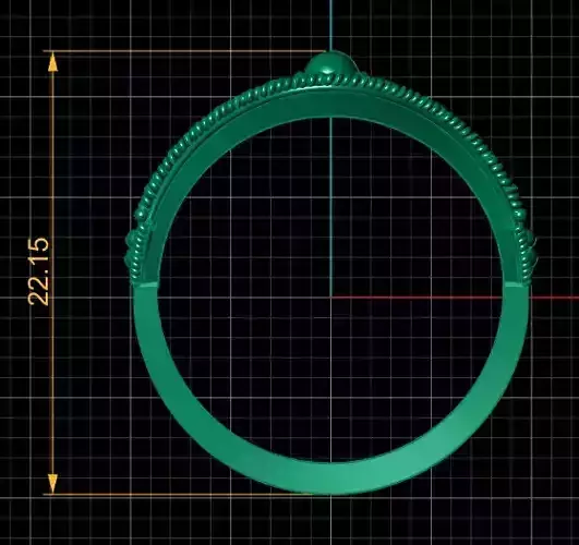 INDIAN STYLE GOLD RING 3D PRINTABLE MODEL