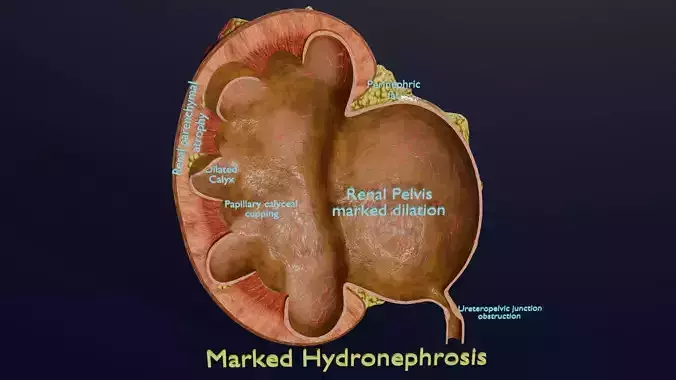 Hydronephrosis marked kidney renal