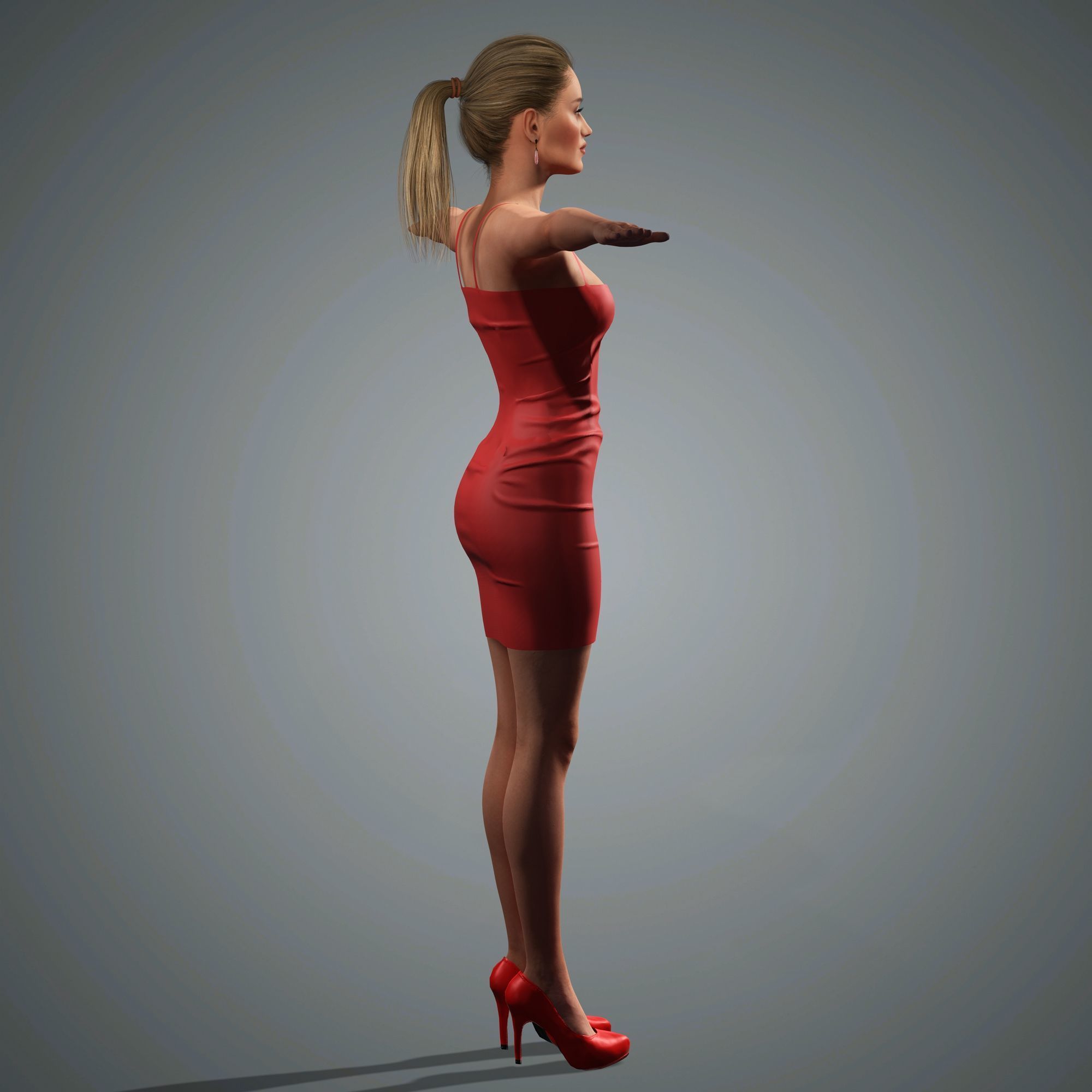 Rosie Huntington Character 3D Model Low-poly 3D model_16