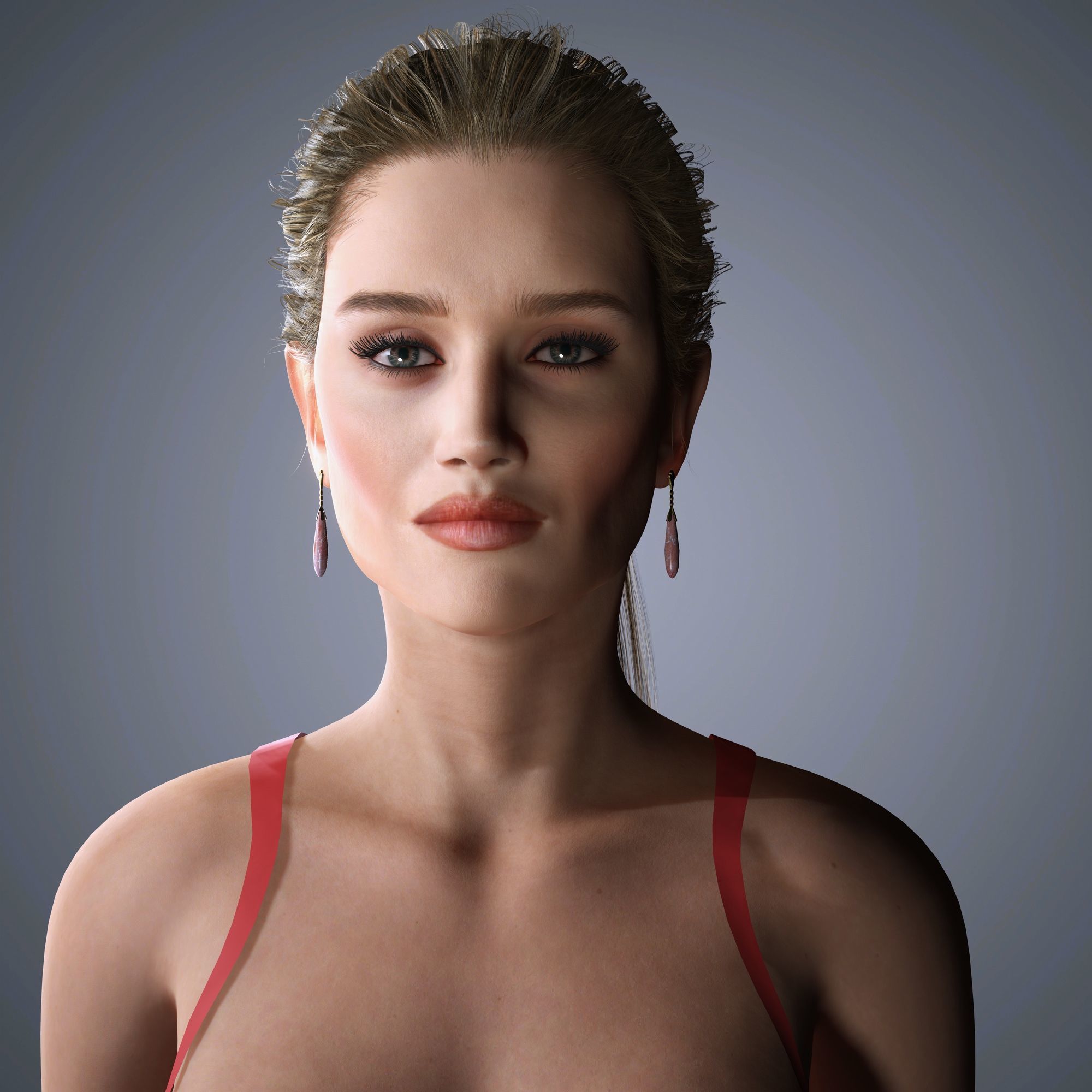 Rosie Huntington Character 3D Model Low-poly 3D model_6