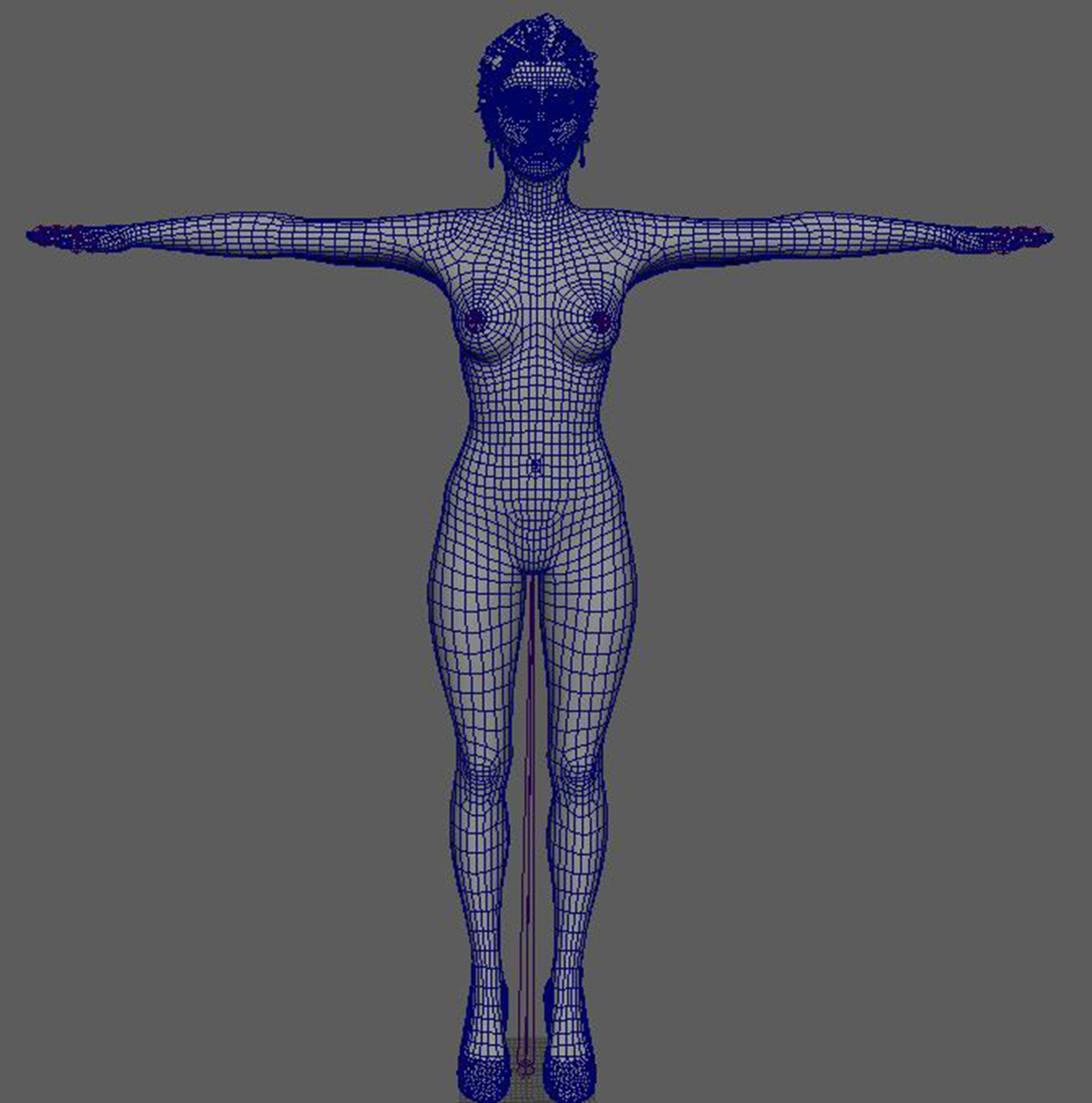 Rosie Huntington Character 3D Model Low-poly 3D model_22