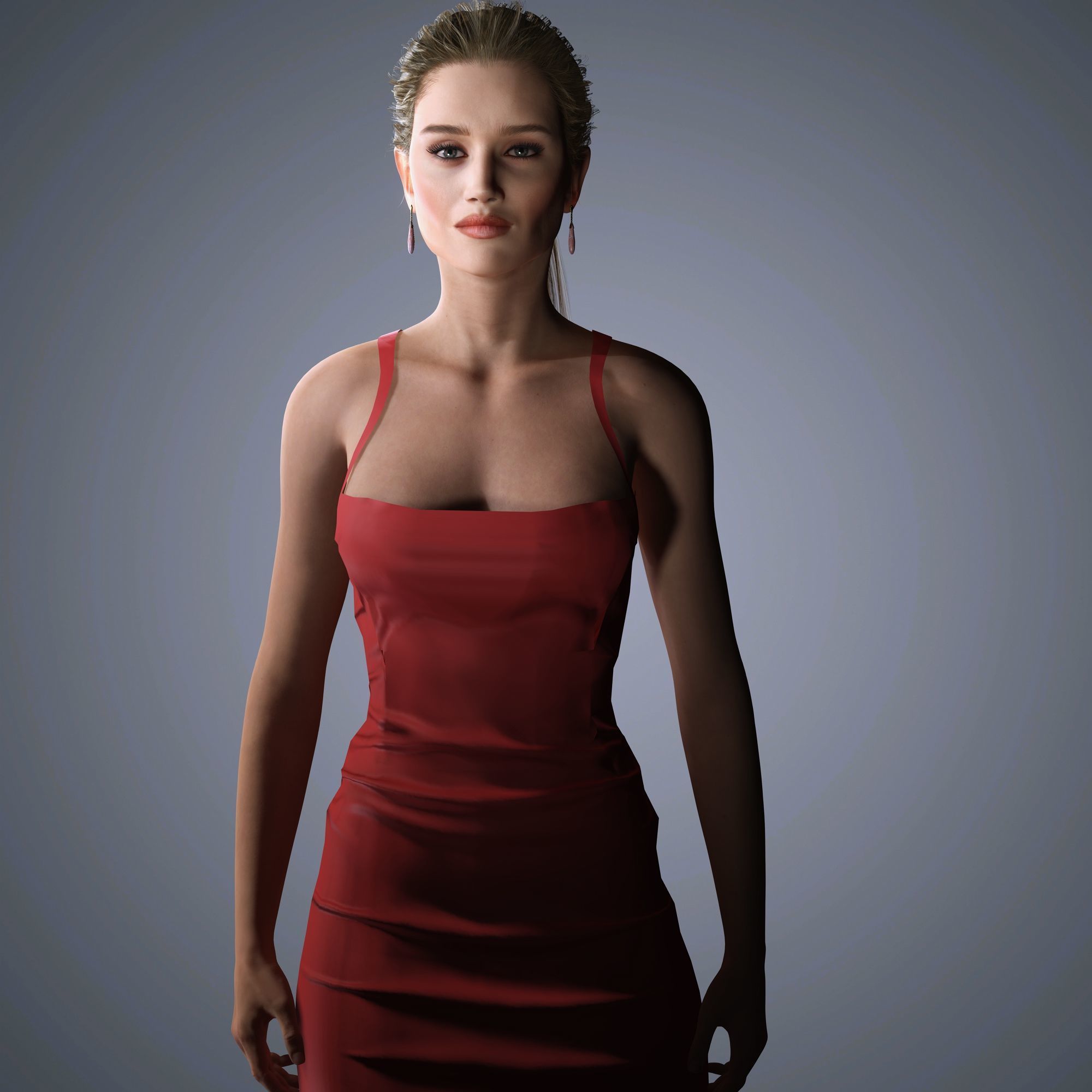 Rosie Huntington Character 3D Model Low-poly 3D model_8