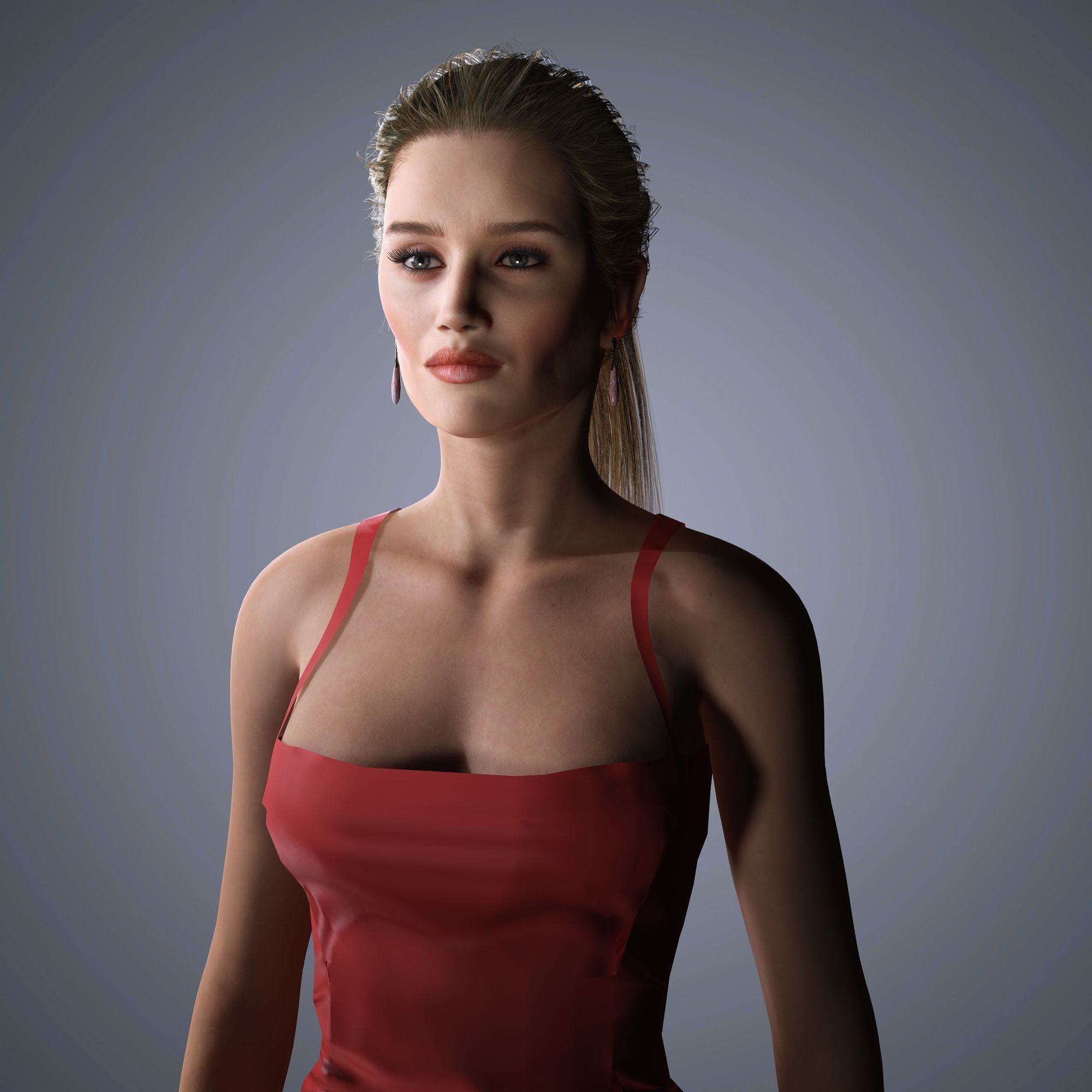 Rosie Huntington Character 3D Model Low-poly 3D model_7