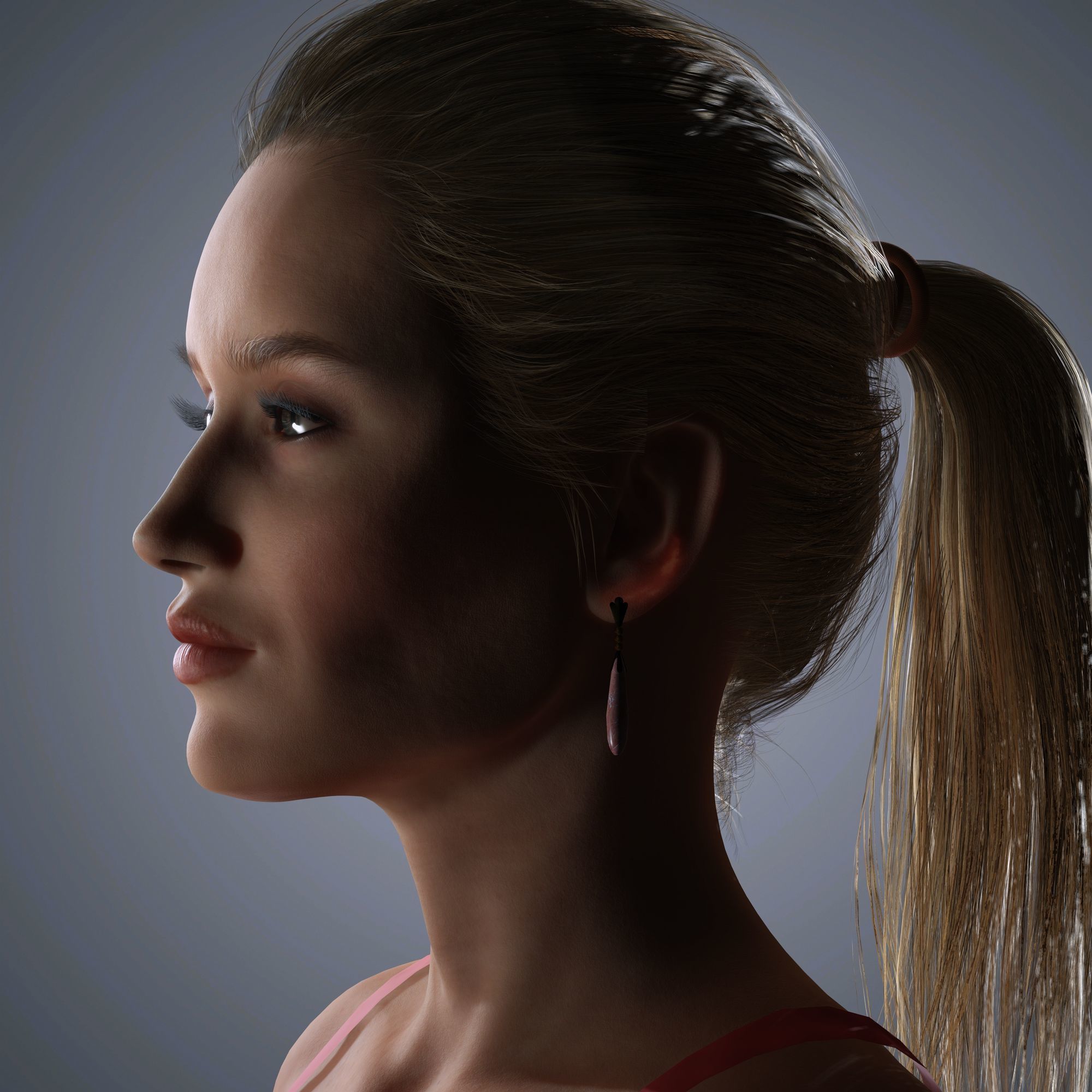 Rosie Huntington Character 3D Model Low-poly 3D model_3